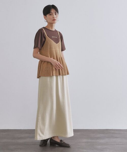 OPAQUE.CLIP / オペーク ドット クリップ ロング・マキシ丈スカート | ラメスウェットイージーロングスカート【洗濯機洗い可】 | 詳細7