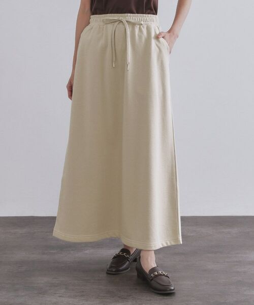 OPAQUE.CLIP / オペーク ドット クリップ ロング・マキシ丈スカート | ラメスウェットイージーロングスカート【洗濯機洗い可】 | 詳細9