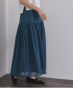 OPAQUE.CLIP / オペーク ドット クリップ ロング・マキシ丈スカート | ラメドットイージーティアードスカート【洗濯機洗い可】