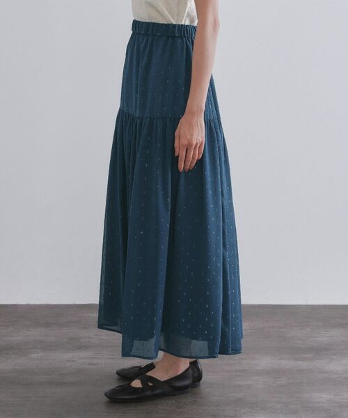 OPAQUE.CLIP / オペーク ドット クリップ ロング・マキシ丈スカート | ラメドットイージーティアードスカート【洗濯機洗い可】 | 詳細10