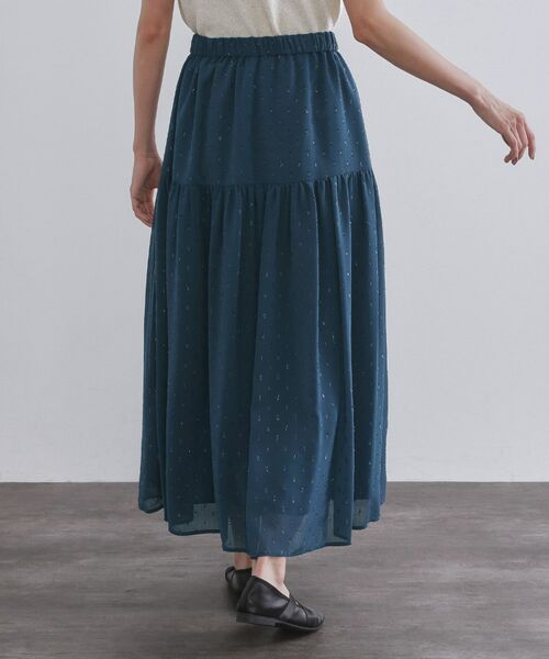 OPAQUE.CLIP / オペーク ドット クリップ ロング・マキシ丈スカート | ラメドットイージーティアードスカート【洗濯機洗い可】 | 詳細11