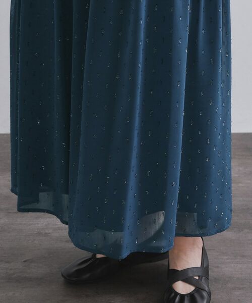 OPAQUE.CLIP / オペーク ドット クリップ ロング・マキシ丈スカート | ラメドットイージーティアードスカート【洗濯機洗い可】 | 詳細14