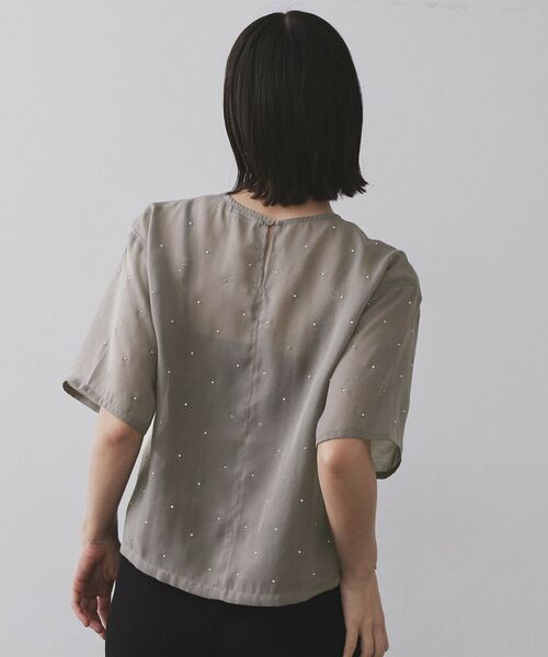 OPAQUE.CLIP / オペーク ドット クリップ シャツ・ブラウス | シアービジューブラウス【手洗い可】 | 詳細11