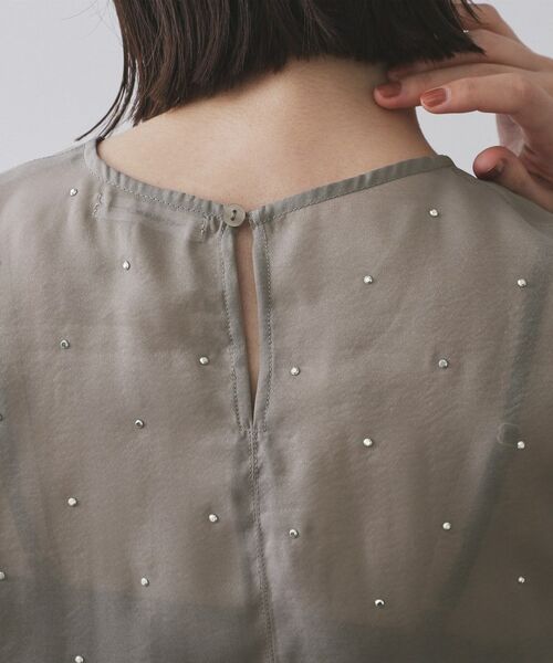 OPAQUE.CLIP / オペーク ドット クリップ シャツ・ブラウス | シアービジューブラウス【手洗い可】 | 詳細13