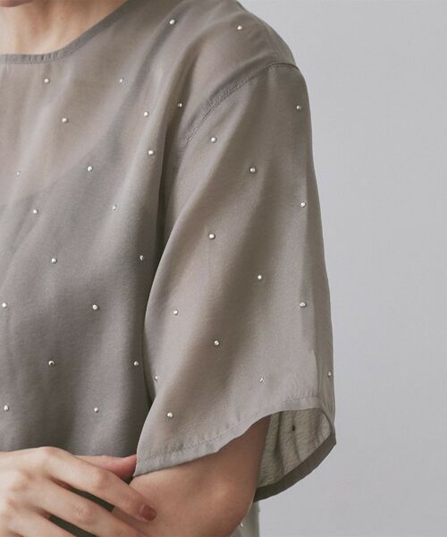 OPAQUE.CLIP / オペーク ドット クリップ シャツ・ブラウス | シアービジューブラウス【手洗い可】 | 詳細14