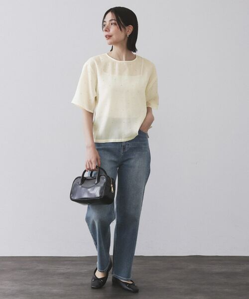 OPAQUE.CLIP / オペーク ドット クリップ シャツ・ブラウス | シアービジューブラウス【手洗い可】 | 詳細2