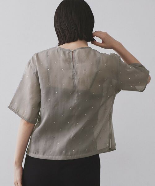 OPAQUE.CLIP / オペーク ドット クリップ シャツ・ブラウス | シアービジューブラウス【手洗い可】 | 詳細5