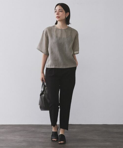 OPAQUE.CLIP / オペーク ドット クリップ シャツ・ブラウス | シアービジューブラウス【手洗い可】 | 詳細6