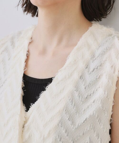 OPAQUE.CLIP / オペーク ドット クリップ ベスト | フリンジジャカードベスト【洗濯機洗い可】 | 詳細13