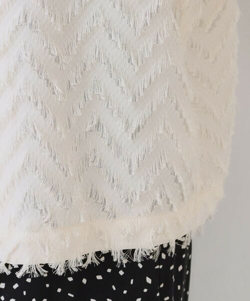 OPAQUE.CLIP / オペーク ドット クリップ ベスト | フリンジジャカードベスト【洗濯機洗い可】 | 詳細15