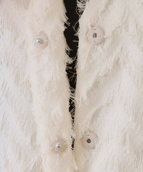 OPAQUE.CLIP / オペーク ドット クリップ ベスト | フリンジジャカードベスト【洗濯機洗い可】 | 詳細17