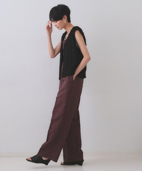 OPAQUE.CLIP / オペーク ドット クリップ ベスト | フリンジジャカードベスト【洗濯機洗い可】 | 詳細3