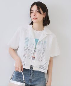 OPAQUE.CLIP / オペーク ドット クリップ シャツ・ブラウス | メッシュ開襟シャツ【洗濯機洗い可】