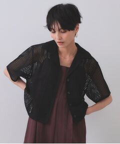 OPAQUE.CLIP / オペーク ドット クリップ シャツ・ブラウス | メッシュ開襟シャツ【洗濯機洗い可】