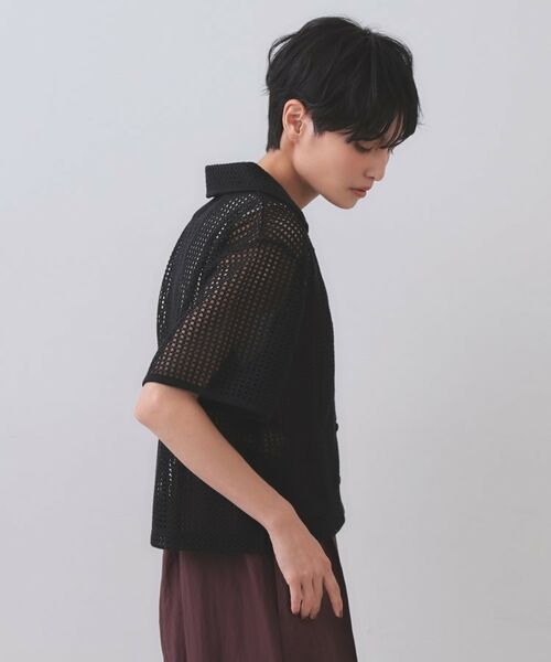 OPAQUE.CLIP / オペーク ドット クリップ シャツ・ブラウス | メッシュ開襟シャツ【洗濯機洗い可】 | 詳細10