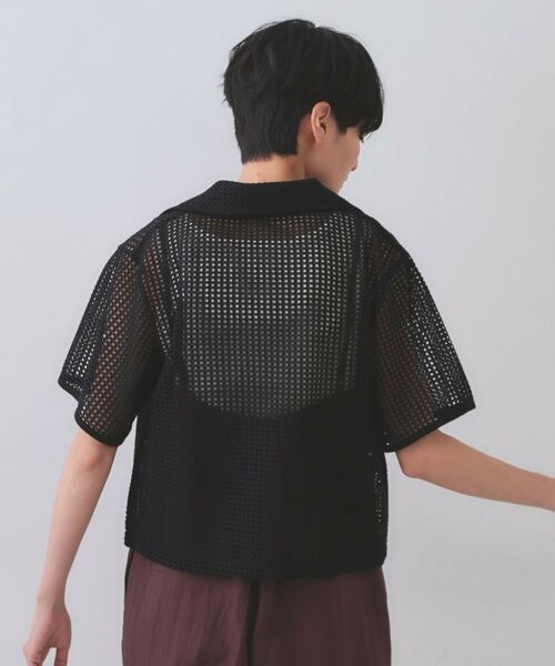 OPAQUE.CLIP / オペーク ドット クリップ シャツ・ブラウス | メッシュ開襟シャツ【洗濯機洗い可】 | 詳細11