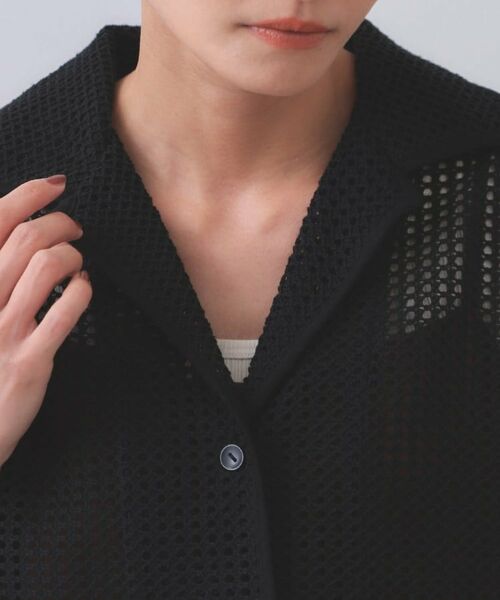 OPAQUE.CLIP / オペーク ドット クリップ シャツ・ブラウス | メッシュ開襟シャツ【洗濯機洗い可】 | 詳細12