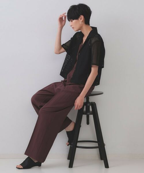 OPAQUE.CLIP / オペーク ドット クリップ シャツ・ブラウス | メッシュ開襟シャツ【洗濯機洗い可】 | 詳細7