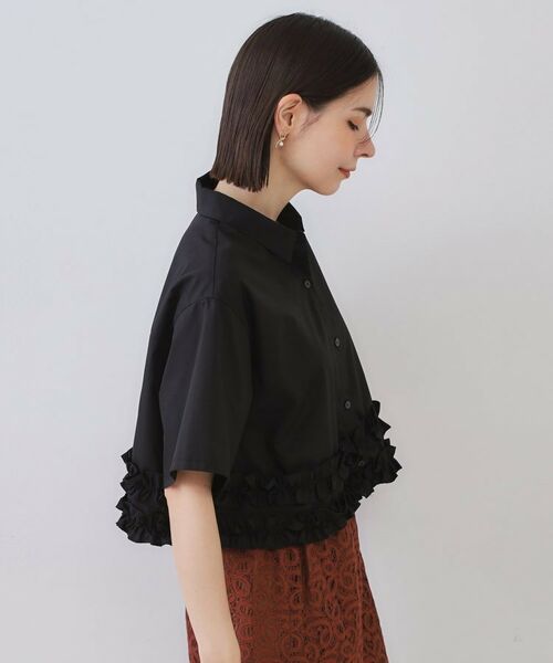 OPAQUE.CLIP / オペーク ドット クリップ シャツ・ブラウス | 裾フリルシャツ【洗濯機洗い可】 | 詳細1