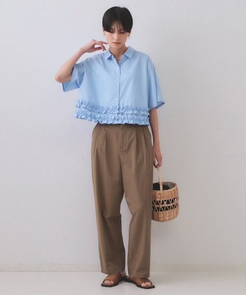 OPAQUE.CLIP / オペーク ドット クリップ シャツ・ブラウス | 裾フリルシャツ【洗濯機洗い可】 | 詳細10