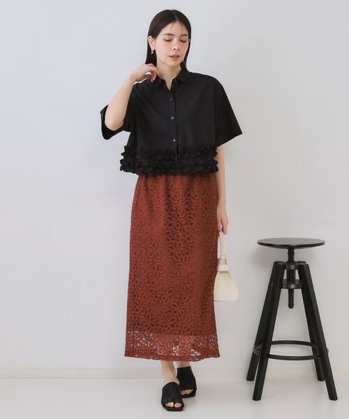 OPAQUE.CLIP / オペーク ドット クリップ シャツ・ブラウス | 裾フリルシャツ【洗濯機洗い可】 | 詳細2