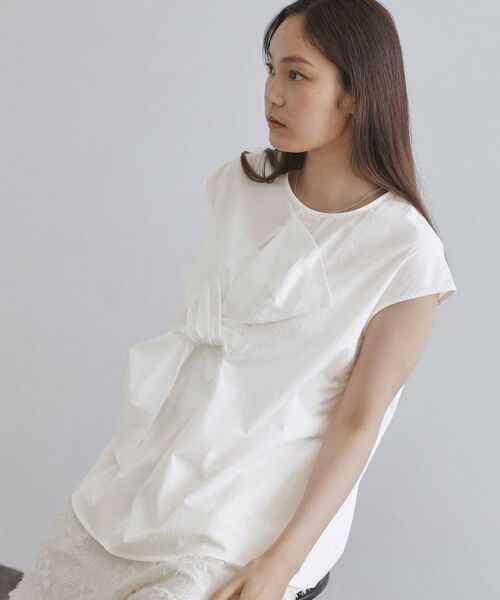 OPAQUE.CLIP / オペーク ドット クリップ シャツ・ブラウス | リボンモチーフブラウス【洗濯機洗い可】 | 詳細1