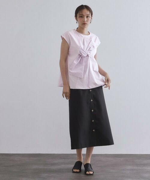 OPAQUE.CLIP / オペーク ドット クリップ シャツ・ブラウス | リボンモチーフブラウス【洗濯機洗い可】 | 詳細10