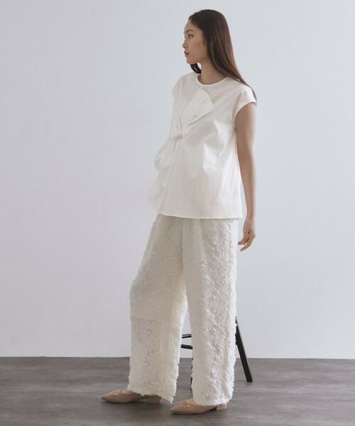 OPAQUE.CLIP / オペーク ドット クリップ シャツ・ブラウス | リボンモチーフブラウス【洗濯機洗い可】 | 詳細3