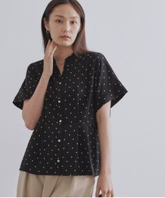OPAQUE.CLIP / オペーク ドット クリップ シャツ・ブラウス | プリントペプラムブラウス【洗濯機洗い可】