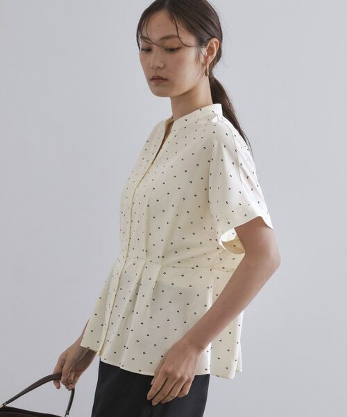 OPAQUE.CLIP / オペーク ドット クリップ シャツ・ブラウス | プリントペプラムブラウス【洗濯機洗い可】 | 詳細1