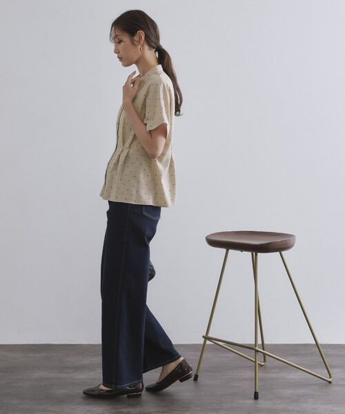 OPAQUE.CLIP / オペーク ドット クリップ シャツ・ブラウス | プリントペプラムブラウス【洗濯機洗い可】 | 詳細11