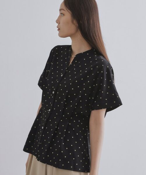 OPAQUE.CLIP / オペーク ドット クリップ シャツ・ブラウス | プリントペプラムブラウス【洗濯機洗い可】 | 詳細5