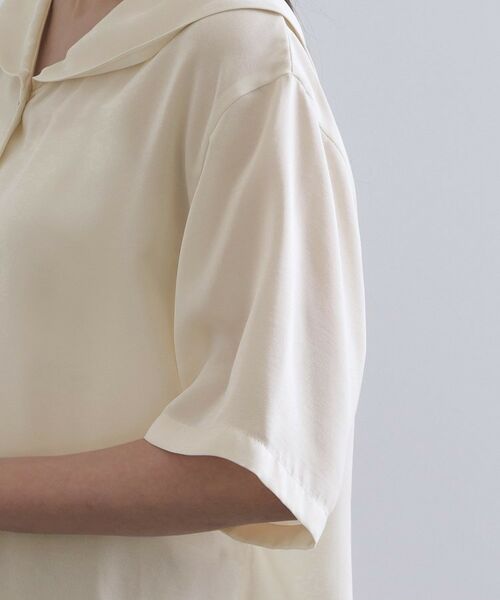 OPAQUE.CLIP / オペーク ドット クリップ シャツ・ブラウス | ヴィンテージサテンセーラーカラーブラウス【洗濯機洗い可】 | 詳細17