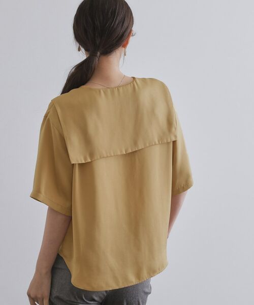 OPAQUE.CLIP / オペーク ドット クリップ シャツ・ブラウス | ヴィンテージサテンセーラーカラーブラウス【洗濯機洗い可】 | 詳細5