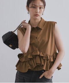 OPAQUE.CLIP / オペーク ドット クリップ シャツ・ブラウス | 《Can Cam掲載》裾ラッフルフリルシャツ【洗濯機洗い可】