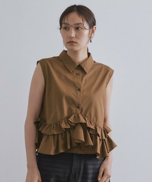OPAQUE.CLIP / オペーク ドット クリップ シャツ・ブラウス | 《Can Cam掲載》裾ラッフルフリルシャツ【洗濯機洗い可】 | 詳細13