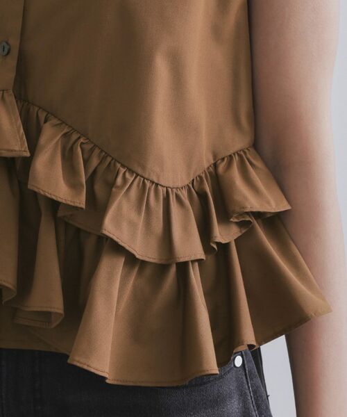 OPAQUE.CLIP / オペーク ドット クリップ シャツ・ブラウス | 《Can Cam掲載》裾ラッフルフリルシャツ【洗濯機洗い可】 | 詳細18