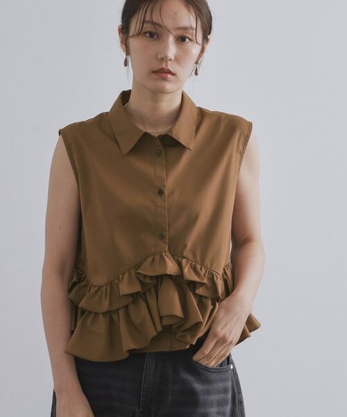 OPAQUE.CLIP / オペーク ドット クリップ シャツ・ブラウス | 《Can Cam掲載》裾ラッフルフリルシャツ【洗濯機洗い可】 | 詳細9