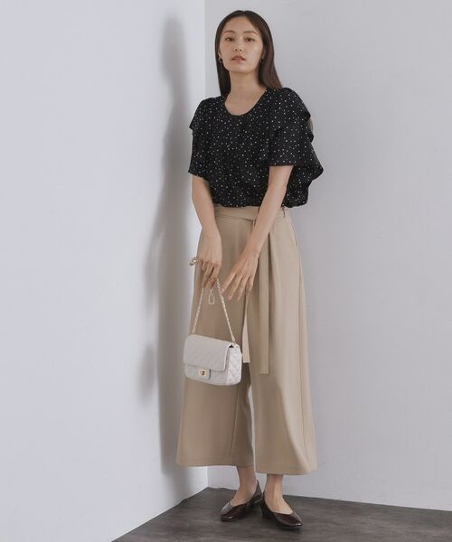 OPAQUE.CLIP / オペーク ドット クリップ シャツ・ブラウス | ランダムドットフリルブラウス【洗濯機洗い可】 | 詳細10