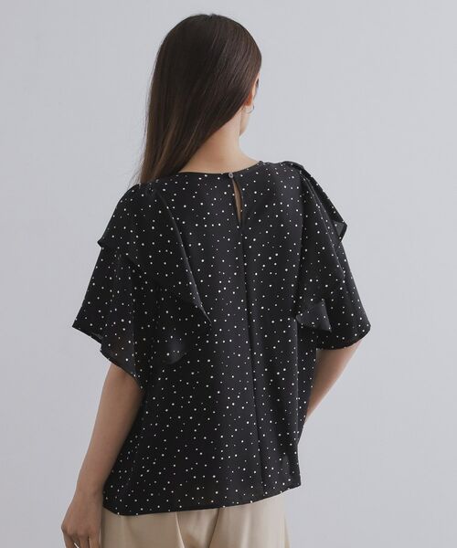 OPAQUE.CLIP / オペーク ドット クリップ シャツ・ブラウス | ランダムドットフリルブラウス【洗濯機洗い可】 | 詳細15