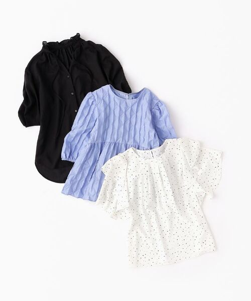 OPAQUE.CLIP / オペーク ドット クリップ シャツ・ブラウス | ランダムドットフリルブラウス【洗濯機洗い可】 | 詳細20