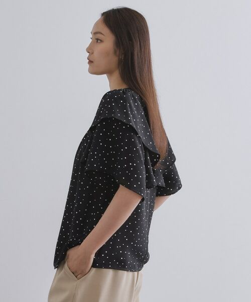 OPAQUE.CLIP / オペーク ドット クリップ シャツ・ブラウス | ランダムドットフリルブラウス【洗濯機洗い可】 | 詳細23