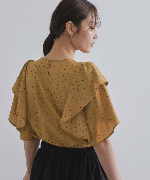 OPAQUE.CLIP / オペーク ドット クリップ シャツ・ブラウス | ランダムドットフリルブラウス【洗濯機洗い可】 | 詳細5