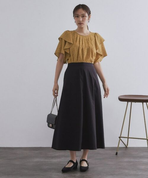 OPAQUE.CLIP / オペーク ドット クリップ シャツ・ブラウス | ランダムドットフリルブラウス【洗濯機洗い可】 | 詳細6