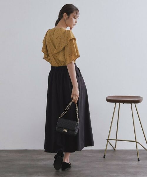 OPAQUE.CLIP / オペーク ドット クリップ シャツ・ブラウス | ランダムドットフリルブラウス【洗濯機洗い可】 | 詳細7