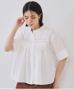 OPAQUE.CLIP / オペーク ドット クリップ シャツ・ブラウス | ピンタックフレアシャツ【洗濯機洗い可】