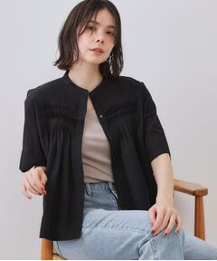 OPAQUE.CLIP / オペーク ドット クリップ シャツ・ブラウス | ピンタックフレアシャツ【洗濯機洗い可】