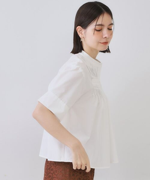 OPAQUE.CLIP / オペーク ドット クリップ シャツ・ブラウス | ピンタックフレアシャツ【洗濯機洗い可】 | 詳細1