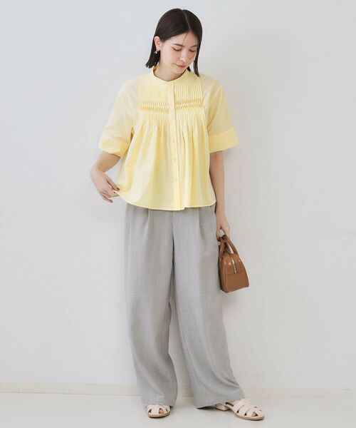 OPAQUE.CLIP / オペーク ドット クリップ シャツ・ブラウス | ピンタックフレアシャツ【洗濯機洗い可】 | 詳細10