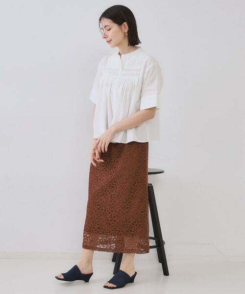 OPAQUE.CLIP / オペーク ドット クリップ シャツ・ブラウス | ピンタックフレアシャツ【洗濯機洗い可】 | 詳細2